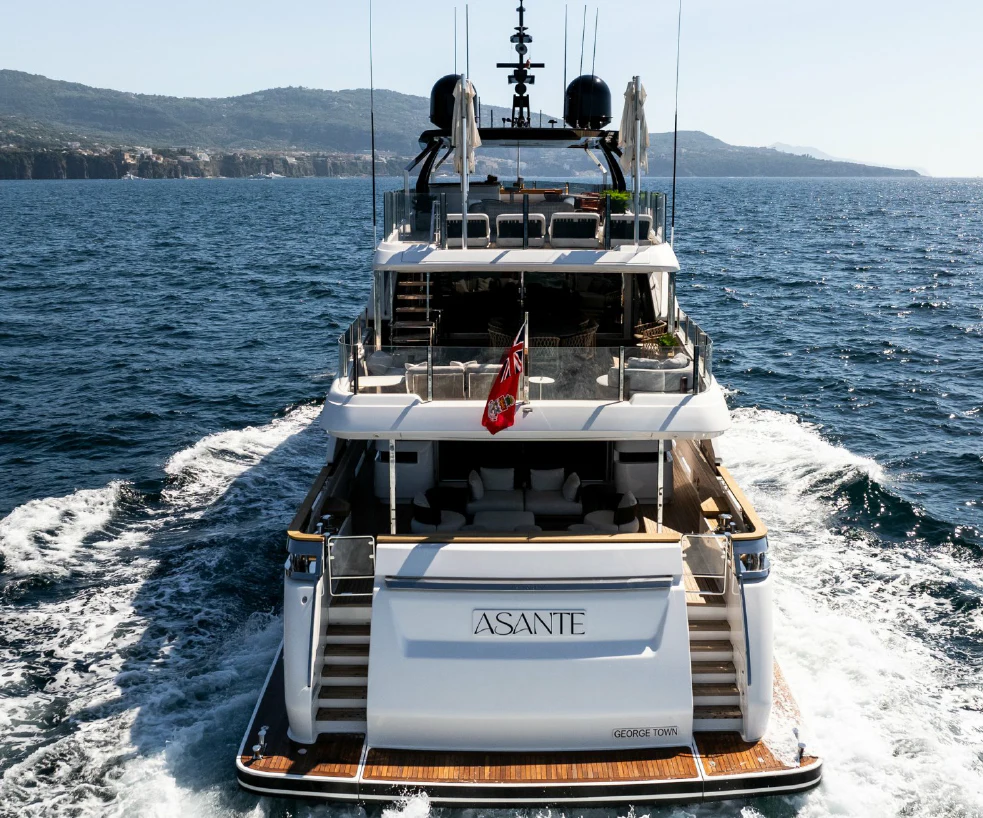 a boat on the water aboard ASANTE Yacht for Sale