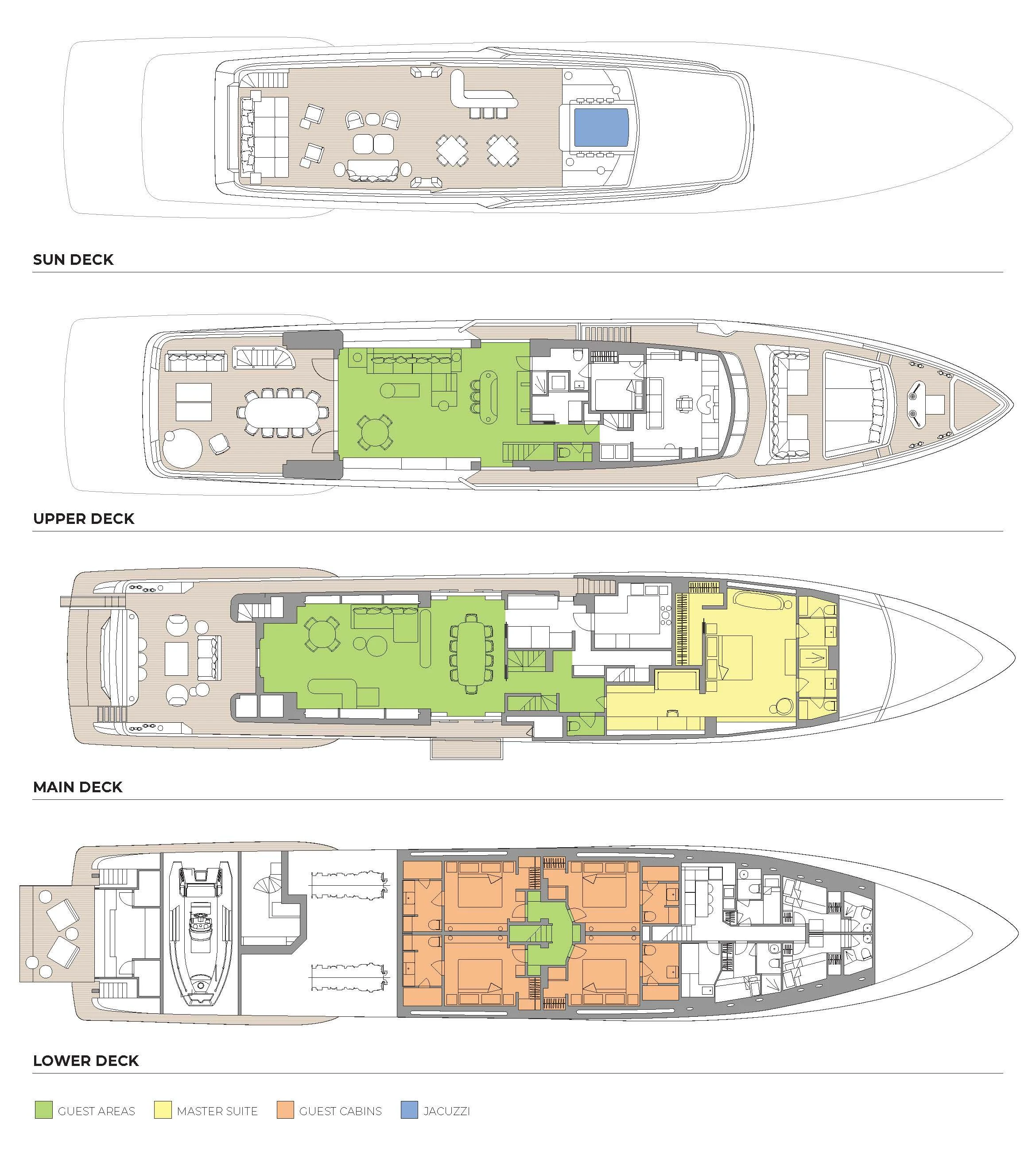 diagram aboard ASANTE Yacht for Sale