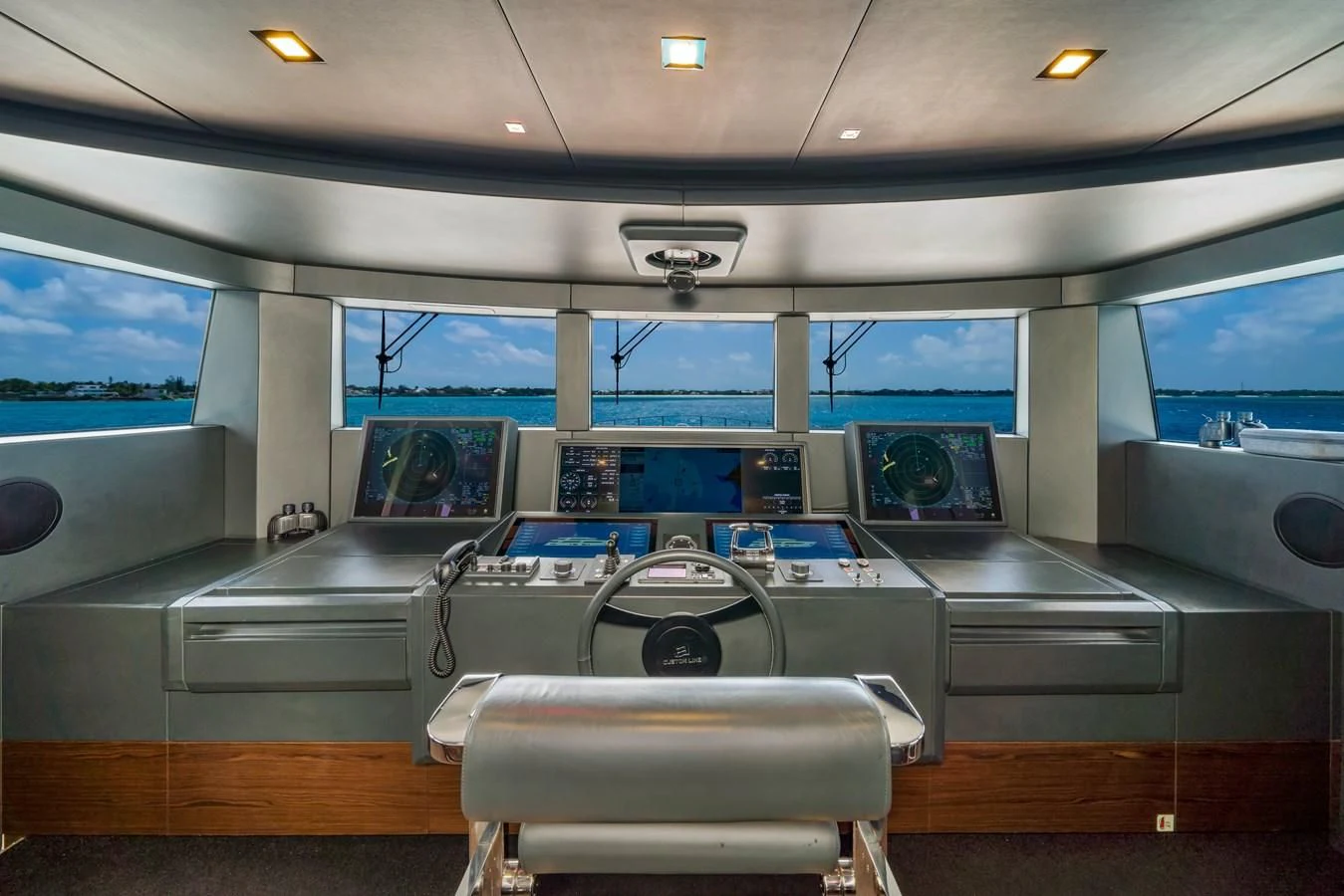 inside of a vehicle aboard ASANTE Yacht for Sale