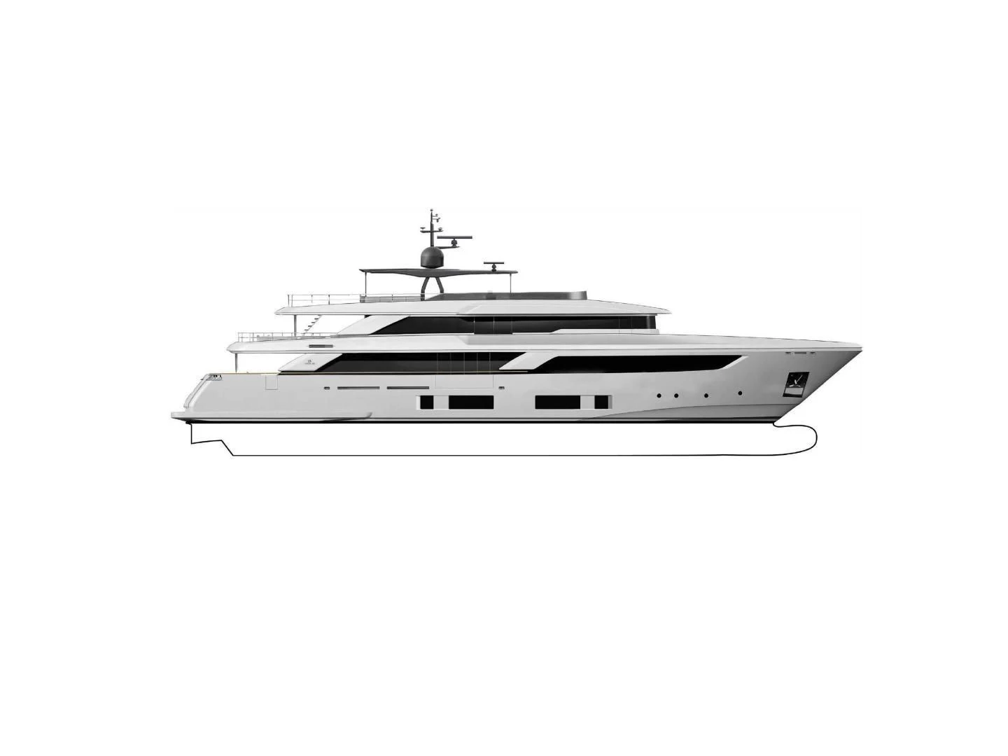 a black and white photo of a boat aboard ASANTE Yacht for Sale