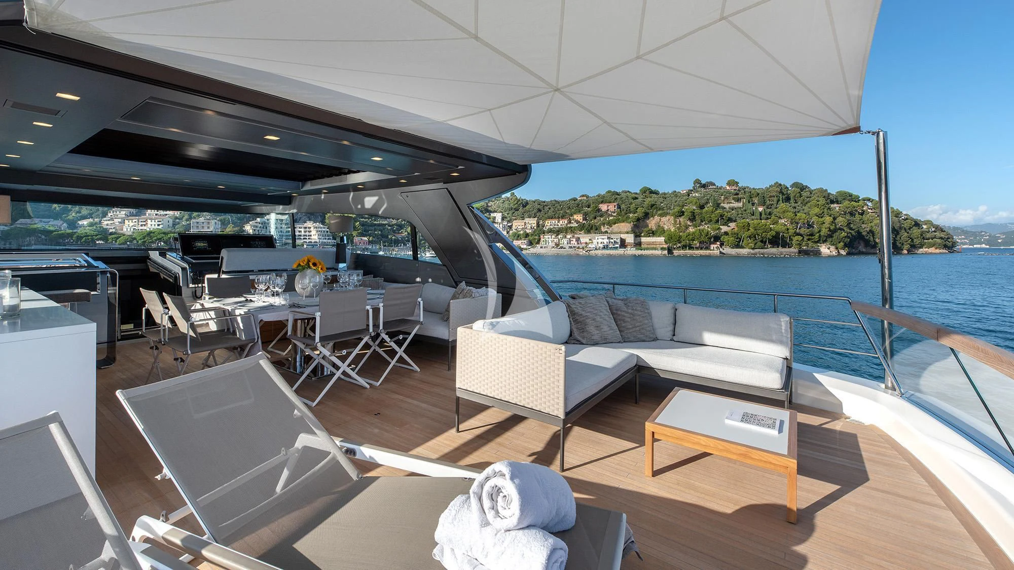a boat on the water aboard TIBERIAS Yacht for Sale