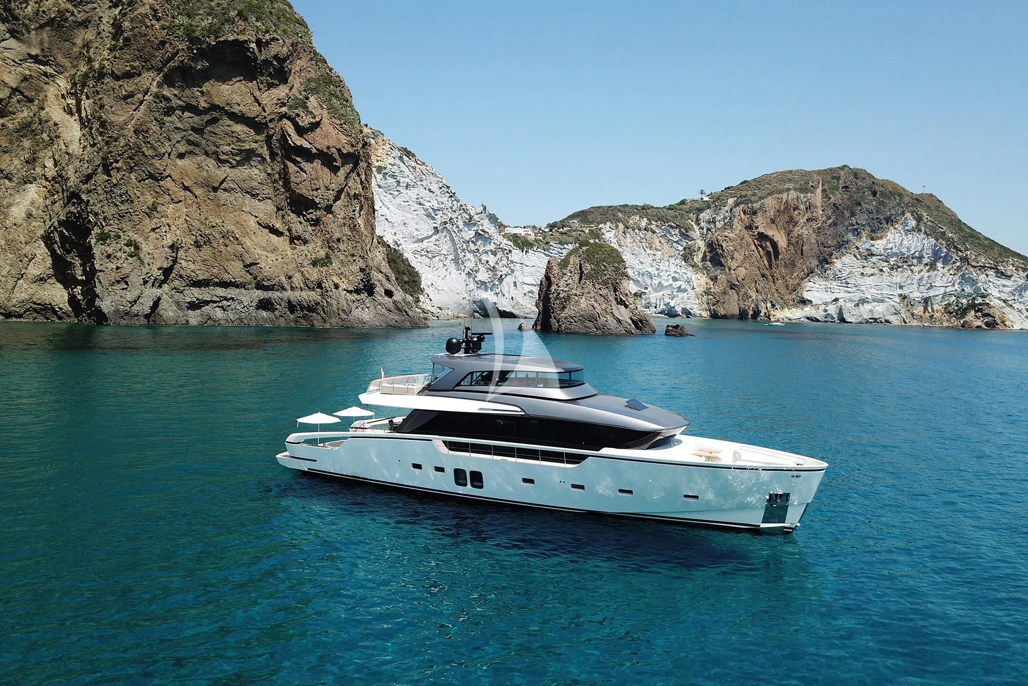 a boat in the water aboard TIBERIAS Yacht for Sale