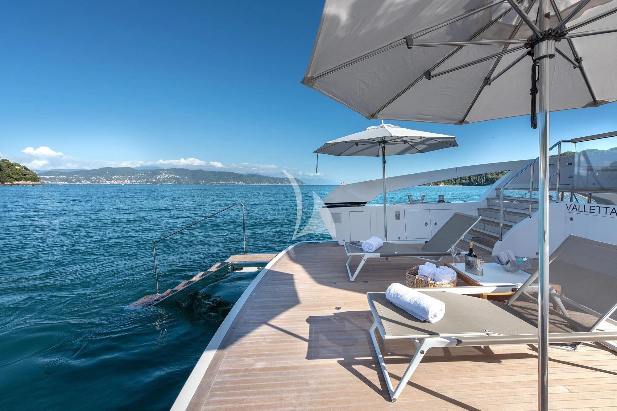a boat on the water aboard TIBERIAS Yacht for Sale