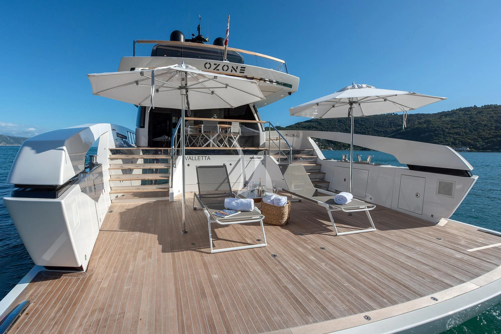 a boat on a dock aboard TIBERIAS Yacht for Sale