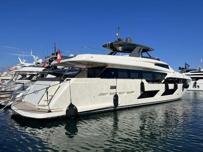 a boat docked at a pier aboard DADDY'S DREAM II Yacht for Sale