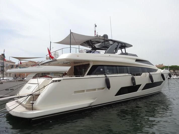 a white yacht on the water aboard DADDY'S DREAM II Yacht for Sale