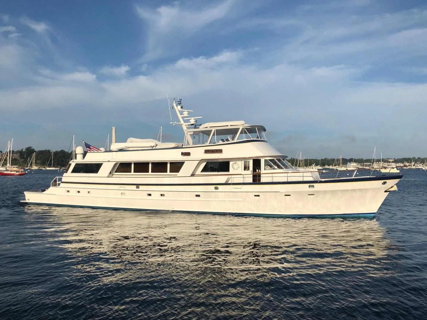 a boat in the water aboard LORELEI Yacht for Sale