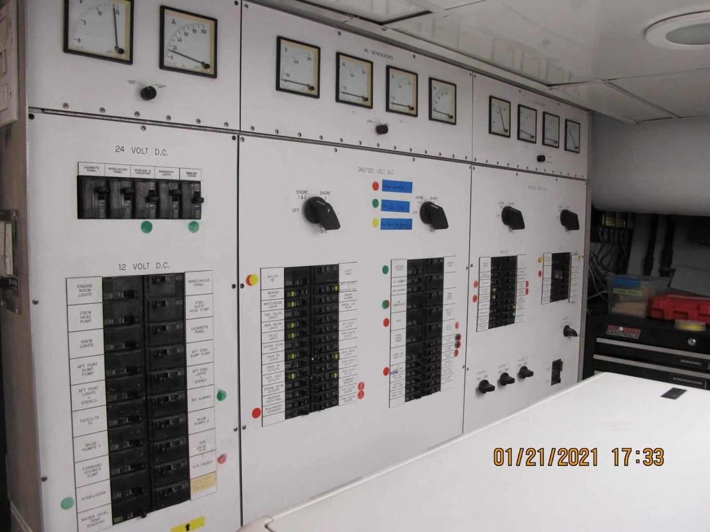 a white board with black and white squares on it aboard LORELEI Yacht for Sale