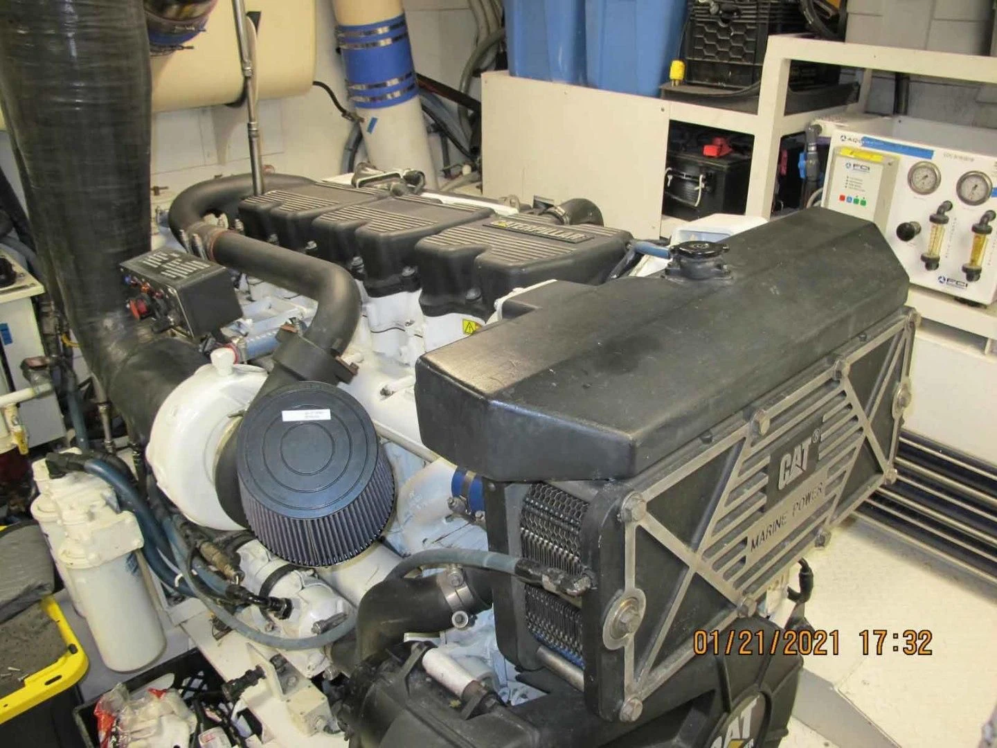 a machine with a large metal cylinder aboard LORELEI Yacht for Sale