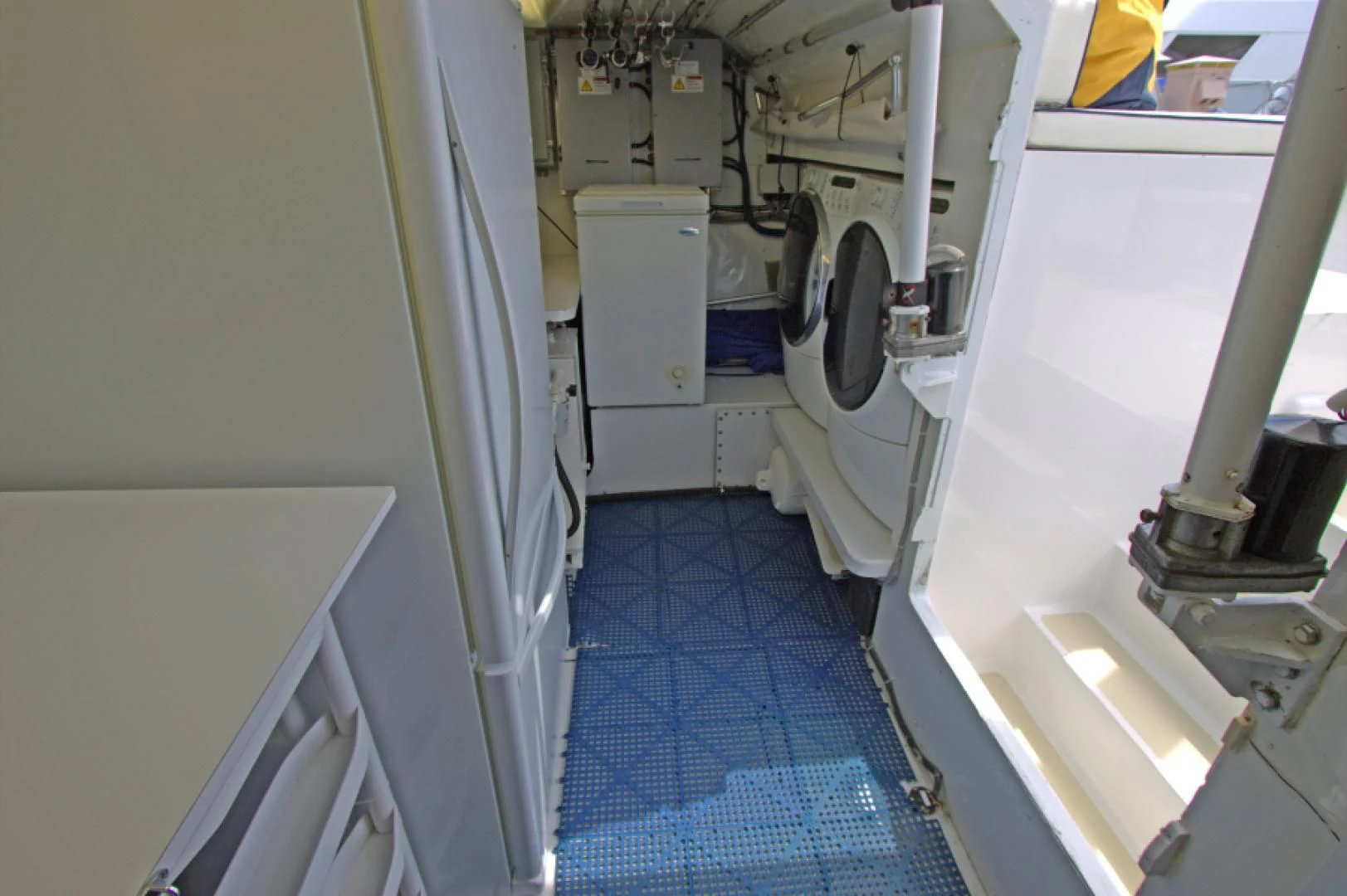 a room with a machine aboard LORELEI Yacht for Sale