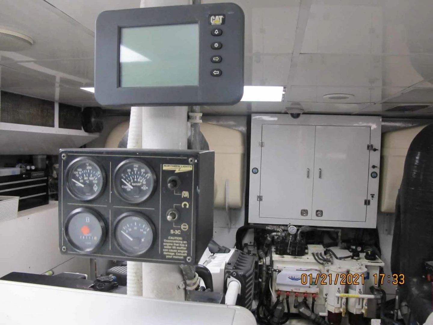 a machine with a screen aboard LORELEI Yacht for Sale