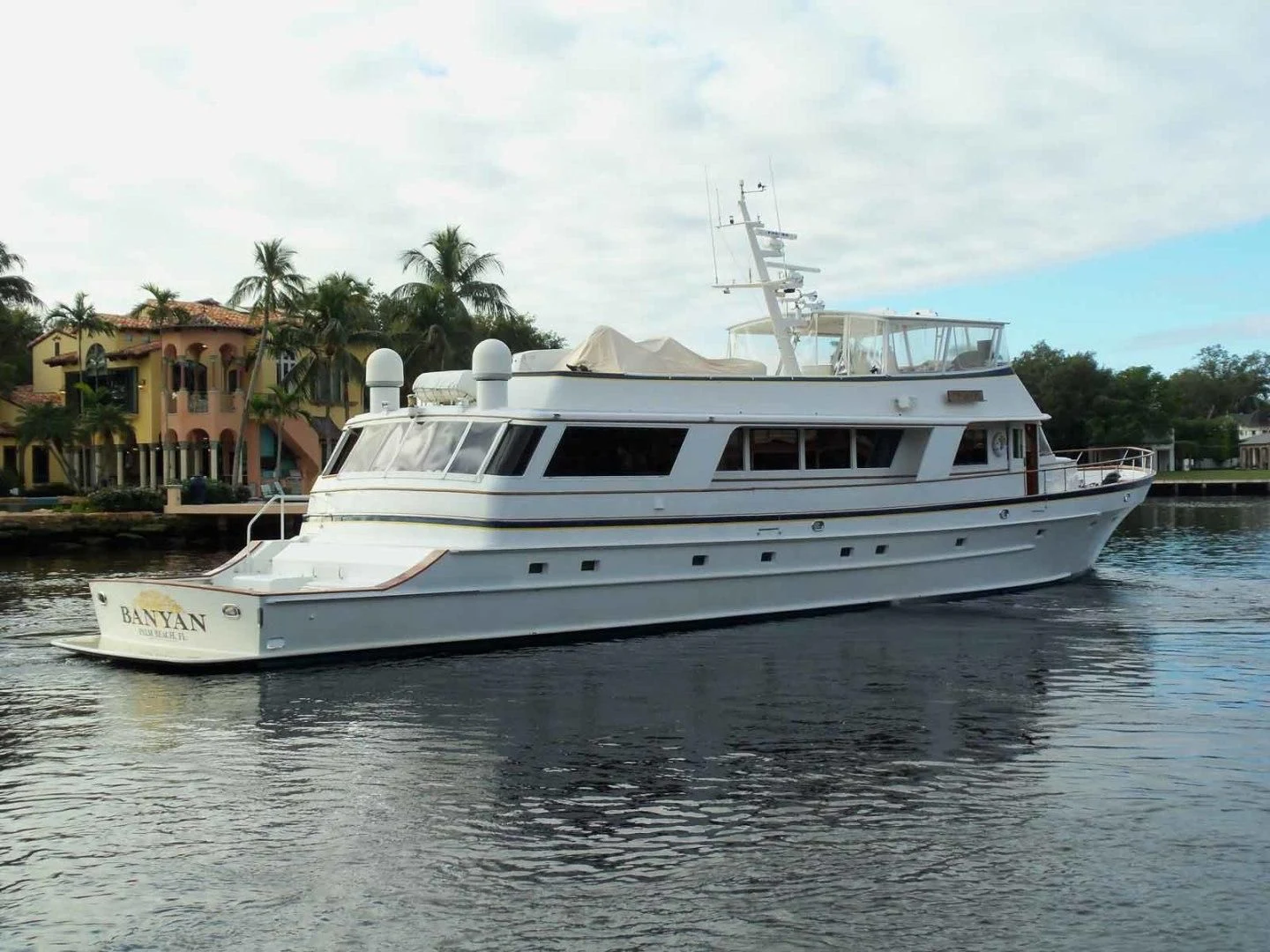 a white boat on the water aboard LORELEI Yacht for Sale