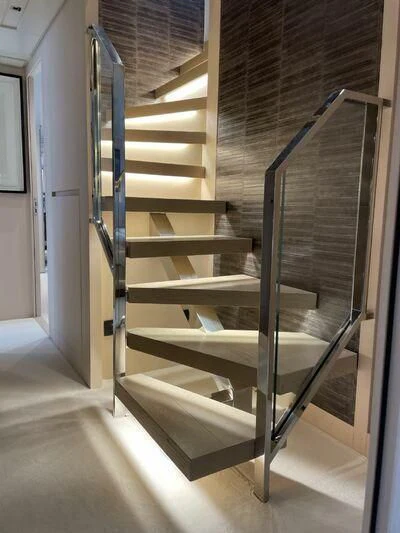 a set of bunk beds aboard PIACERE III Yacht for Sale