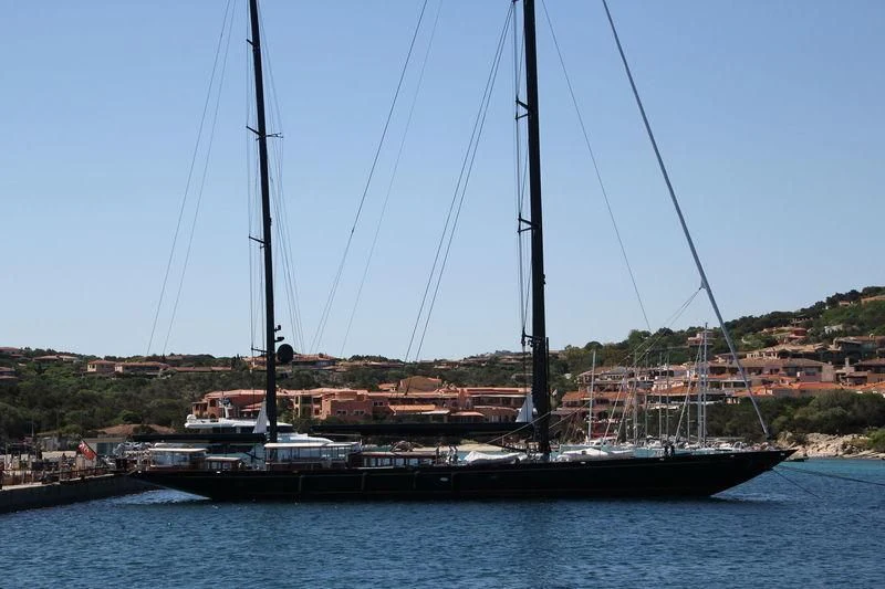 a sailboat docked at a pier aboard MARIE Yacht for Sale