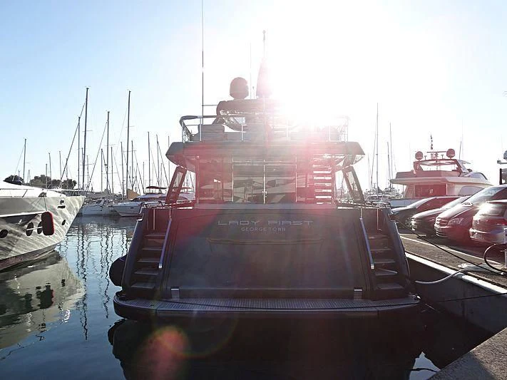 a large ship in a harbor aboard ARIYAS Yacht for Sale