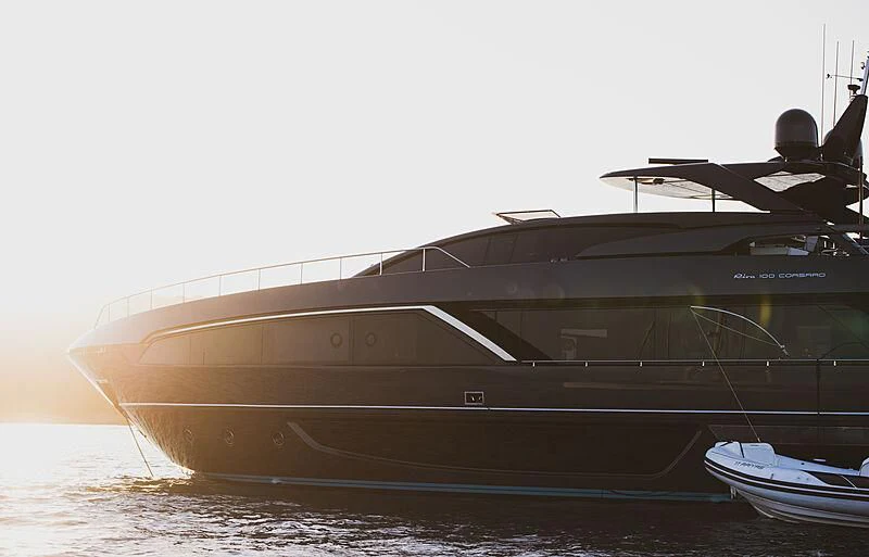 a large ship docked aboard ARIYAS Yacht for Sale