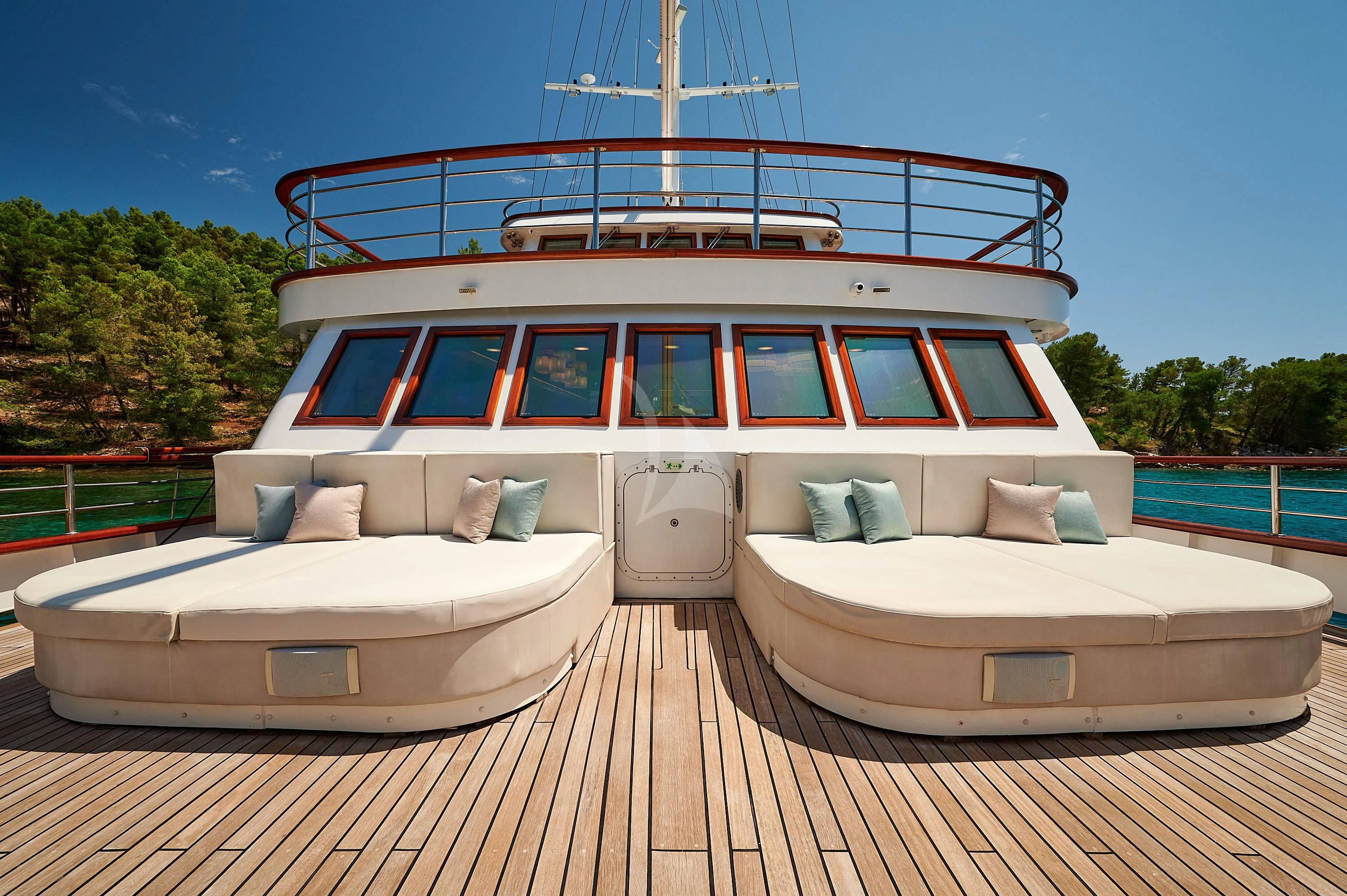 a boat on a boat aboard CORSARIO Yacht for Charter