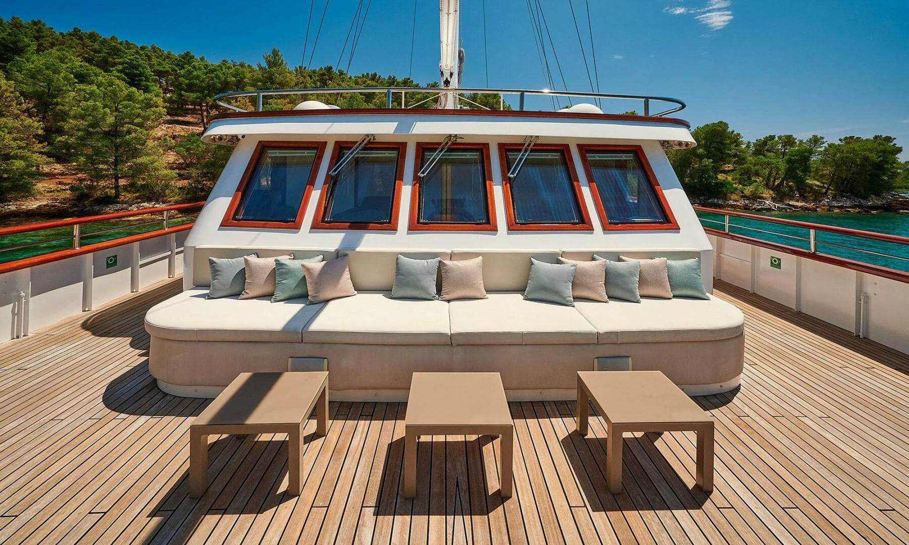 a boat on a boat aboard CORSARIO Yacht for Charter