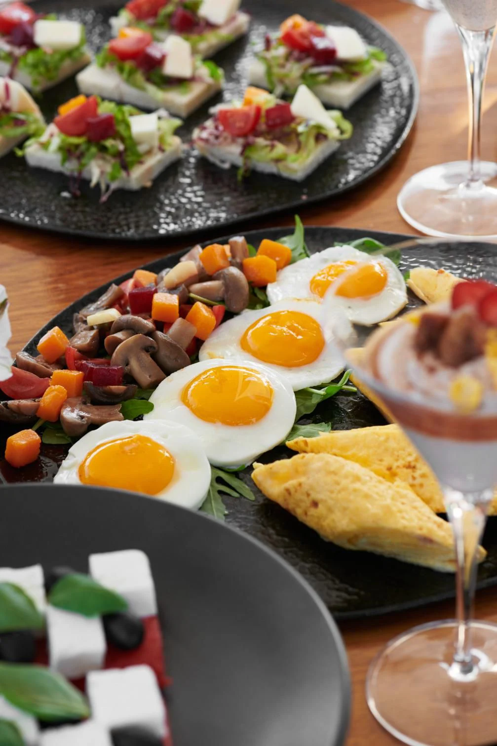 a plate of food aboard CORSARIO Yacht for Charter