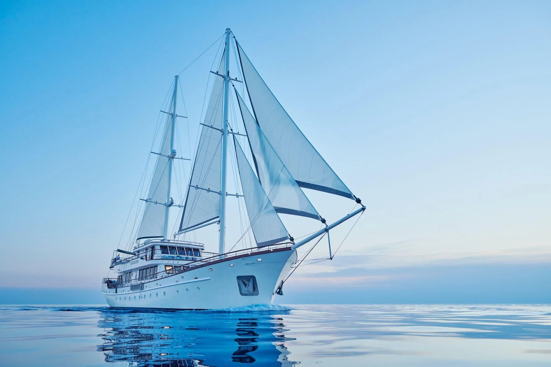a boat in the water aboard CORSARIO Yacht for Charter
