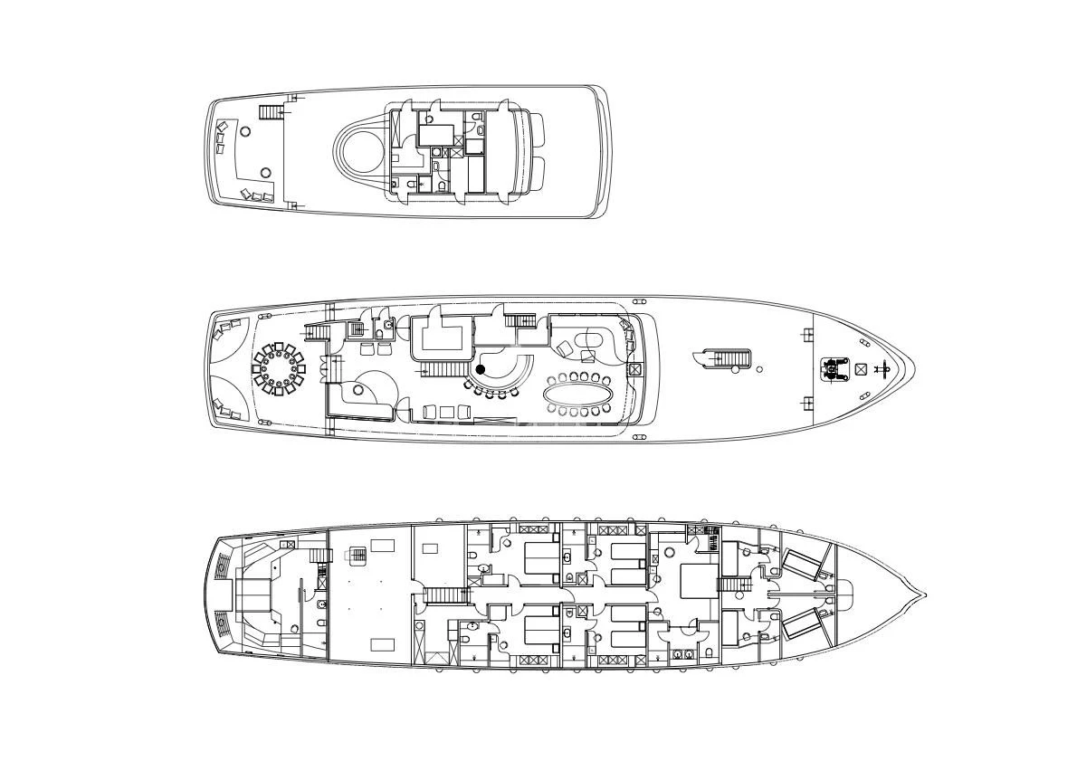 diagram aboard CORSARIO Yacht for Charter