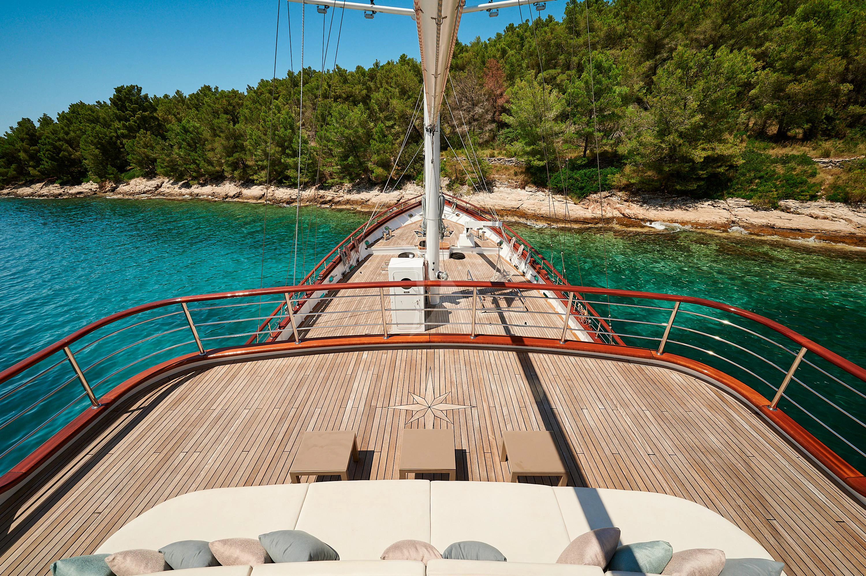 a boat on a body of water aboard CORSARIO Yacht for Charter