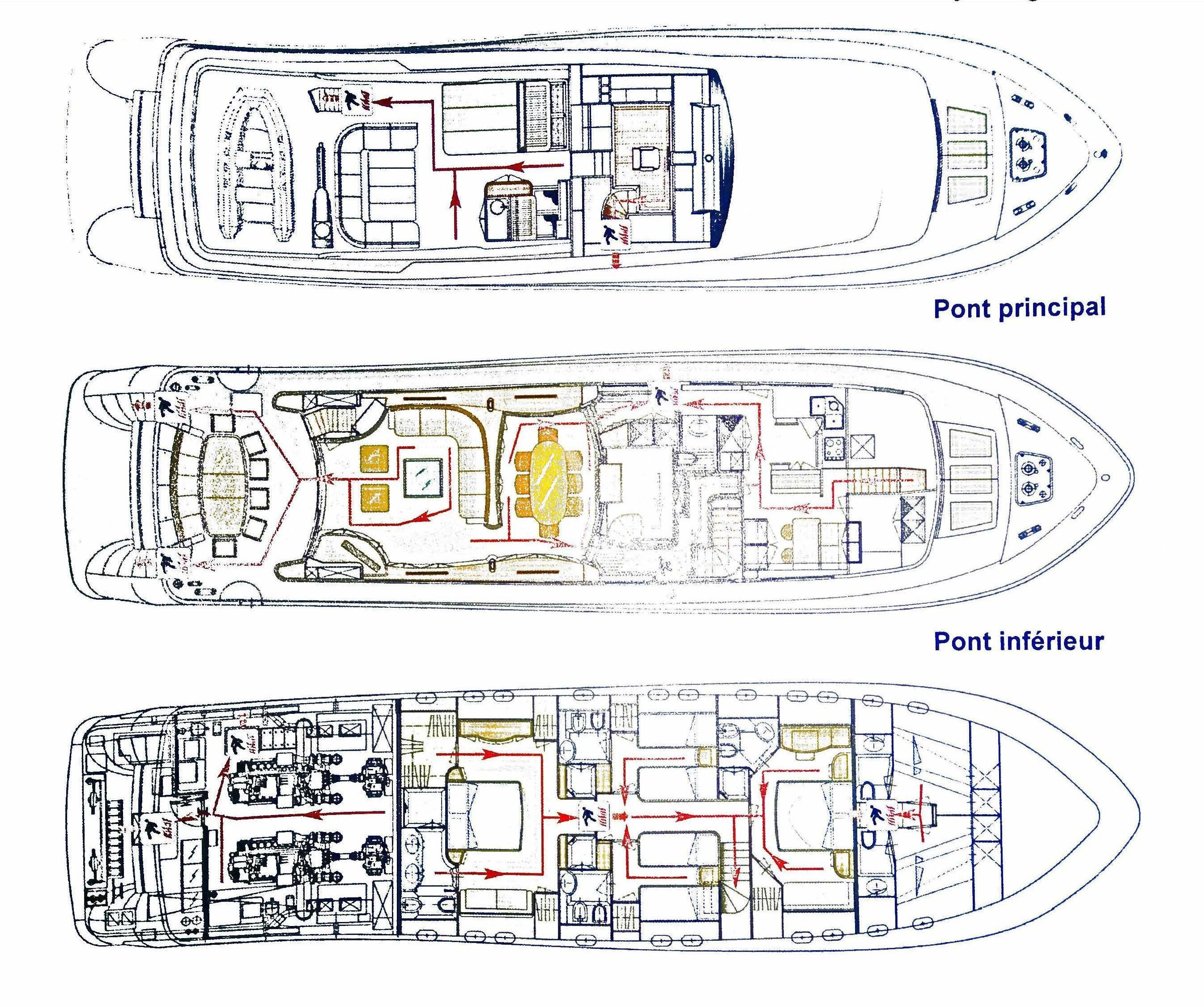 diagram, engineering drawing aboard ZEN Yacht for Sale