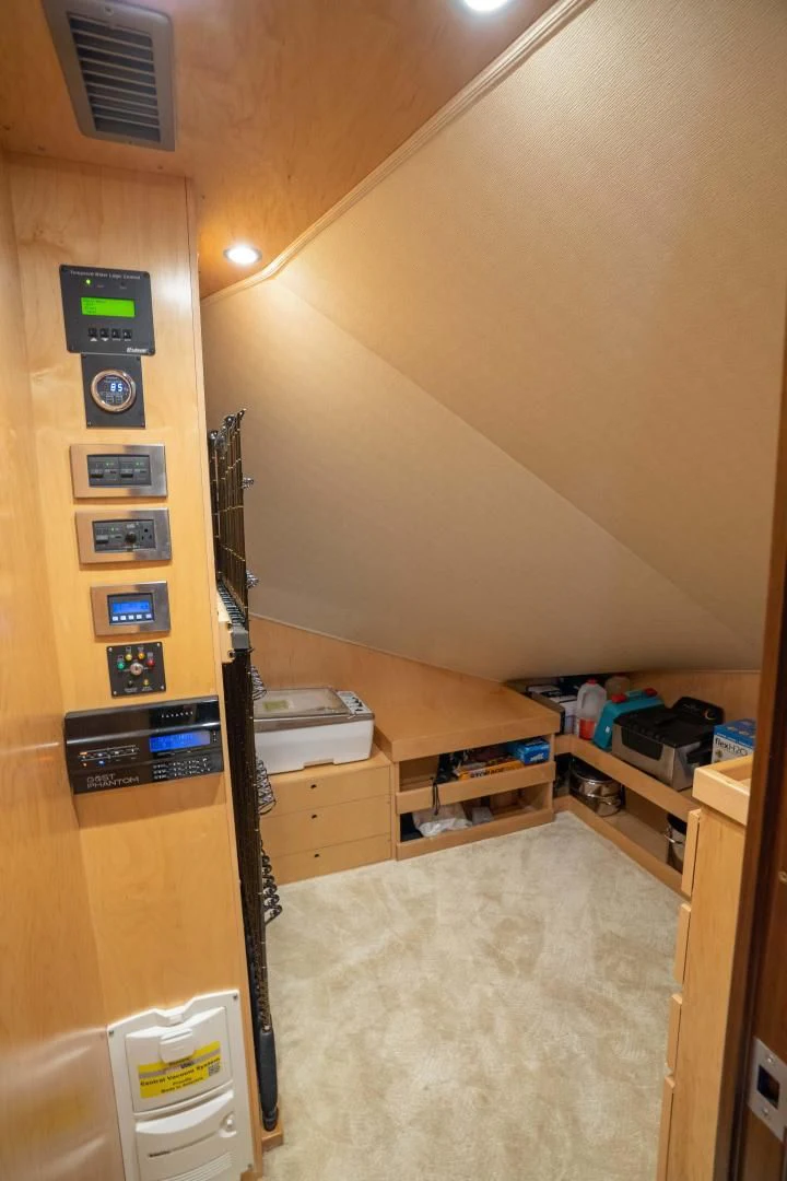 a computer tower in a room aboard MER SEA SAKES Yacht for Sale