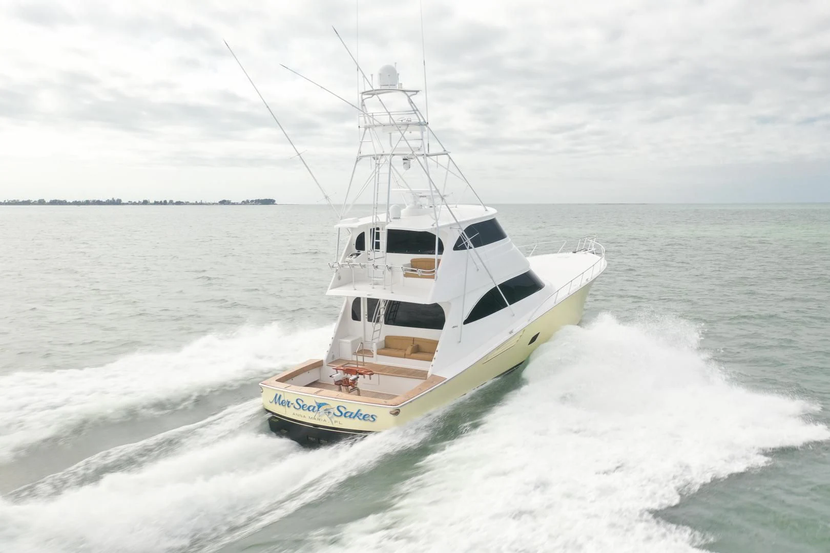a boat on the water aboard MER SEA SAKES Yacht for Sale