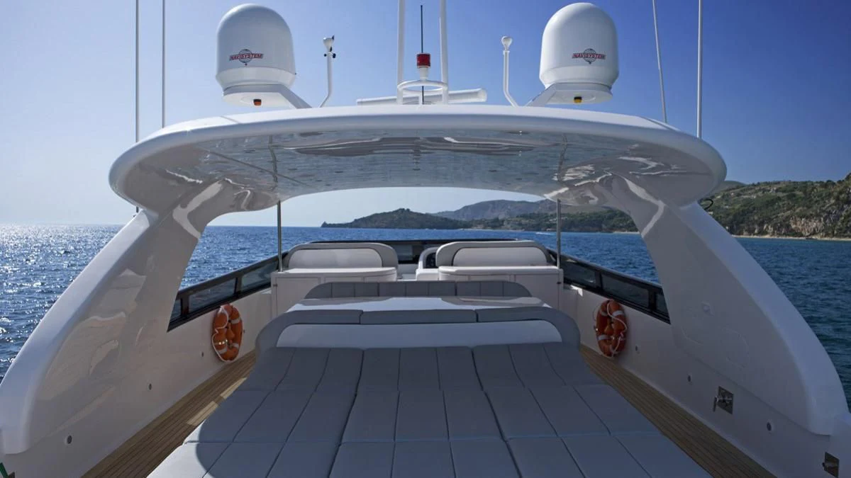 a boat on the water aboard NIKCA Yacht for Sale