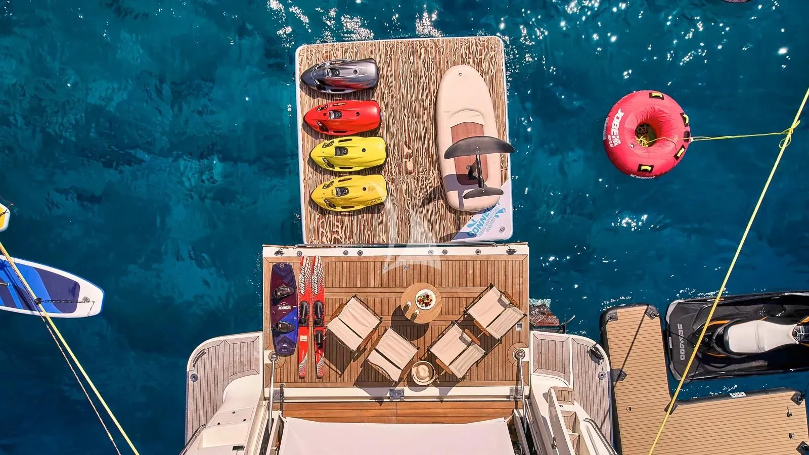 a satellite in space aboard DALOLI Yacht for Charter