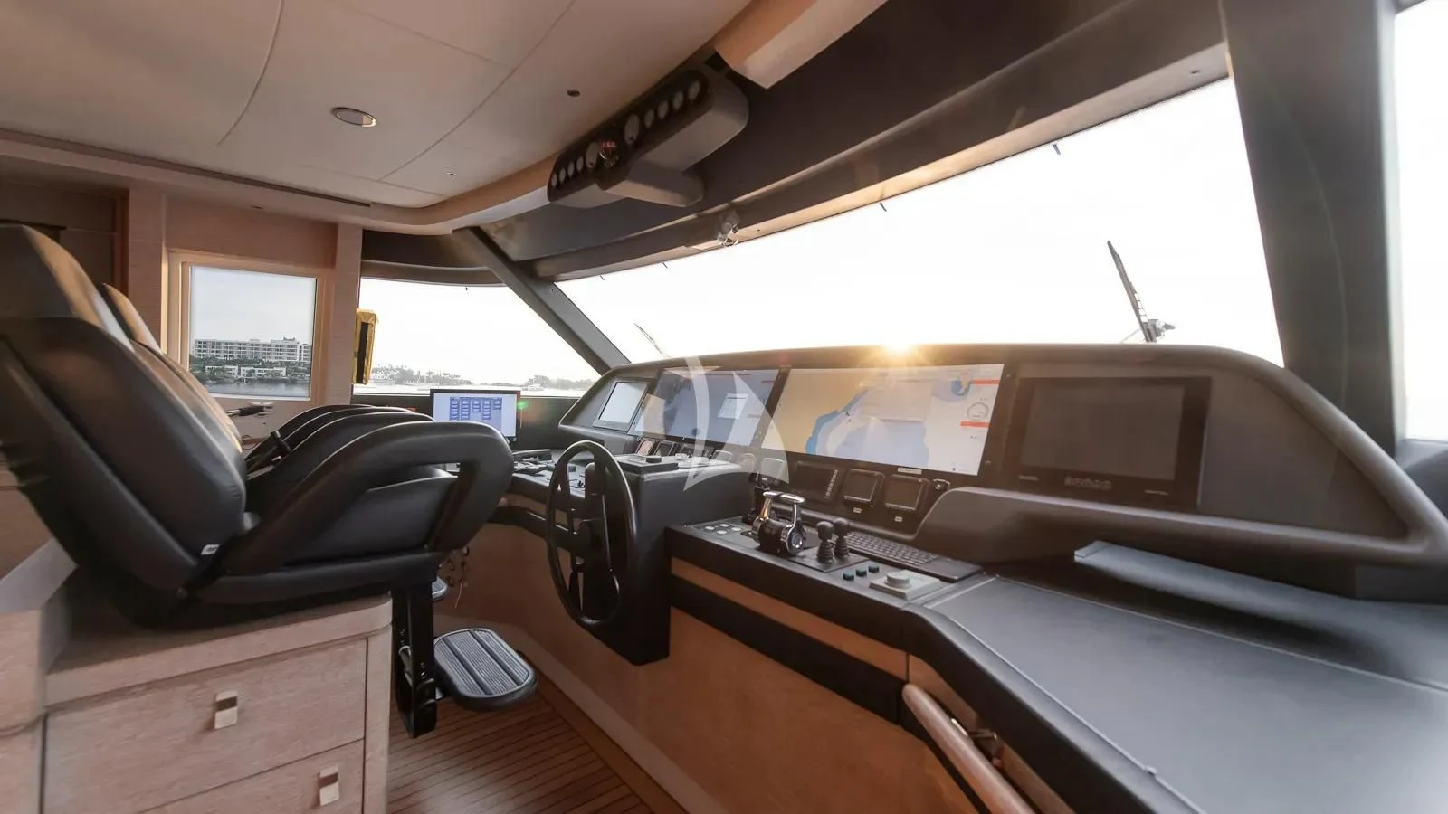 inside of a car aboard DALOLI Yacht for Charter