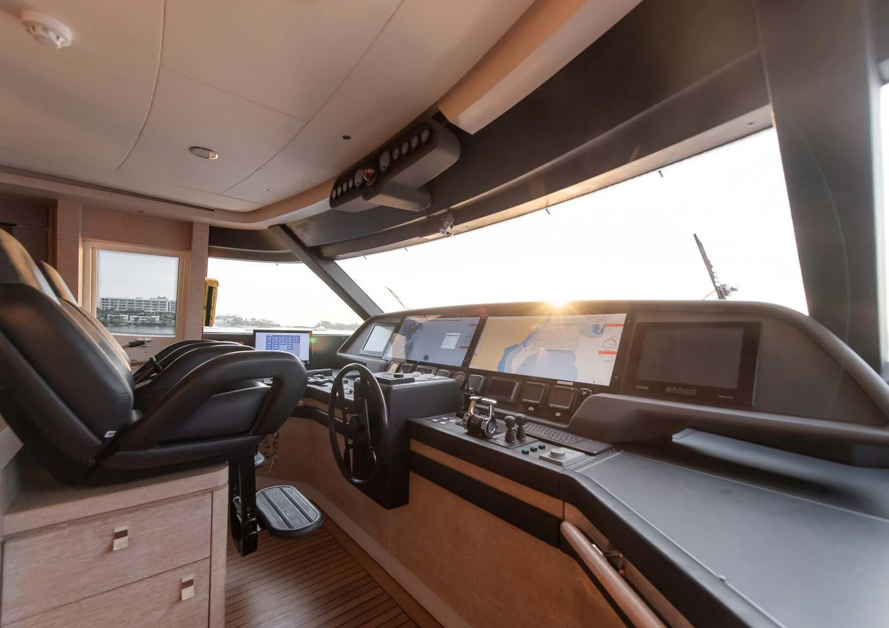 inside of a car aboard DALOLI Yacht for Charter