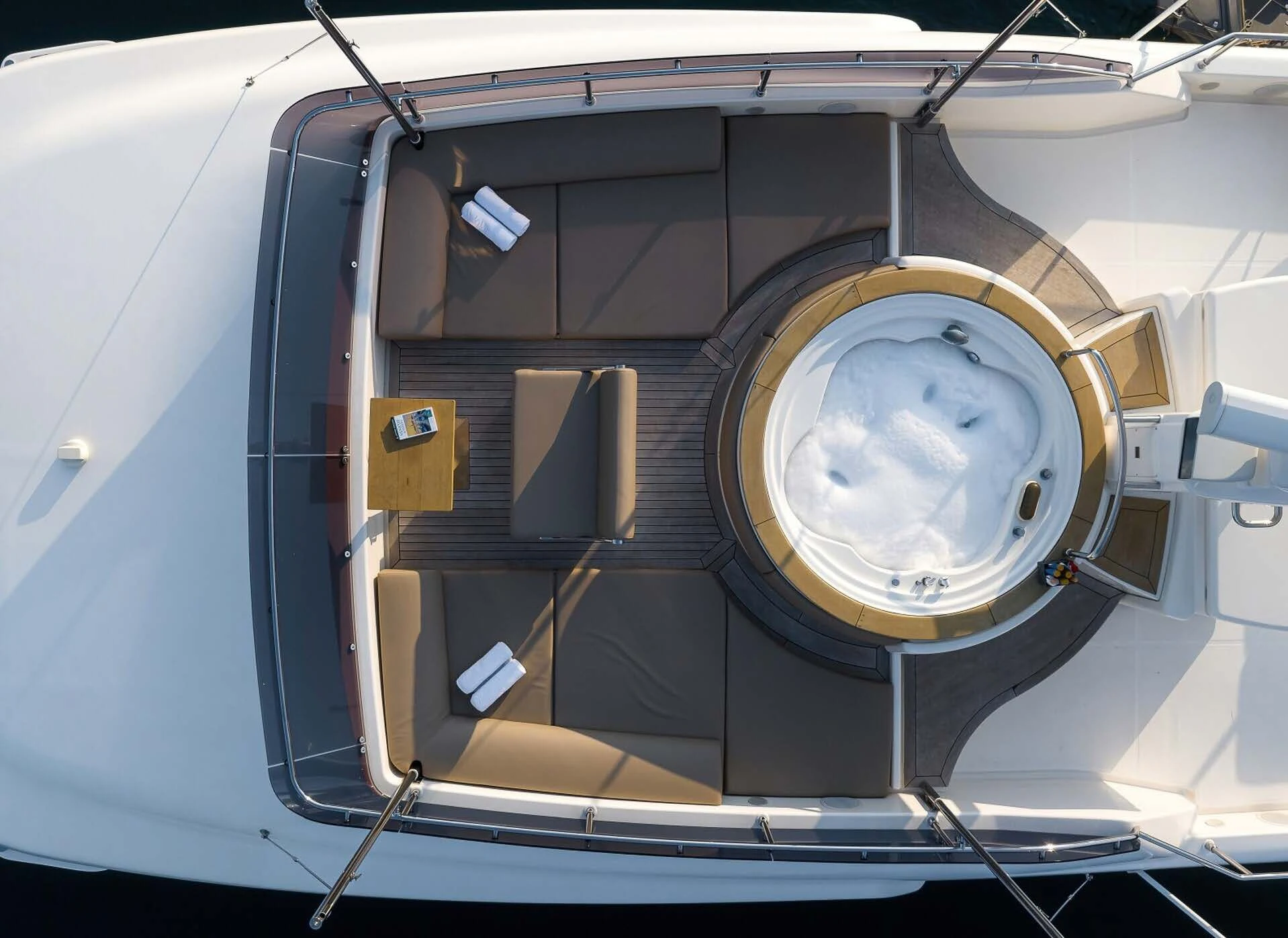a large round clock on a boat aboard DALOLI Yacht for Charter