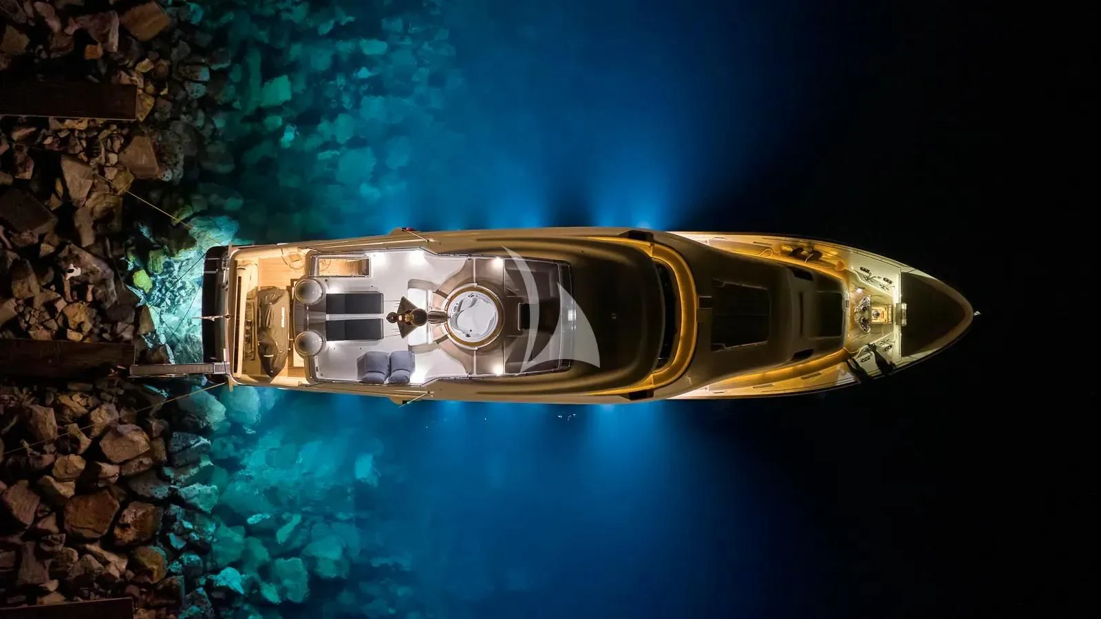 a gold and silver object aboard DALOLI Yacht for Charter