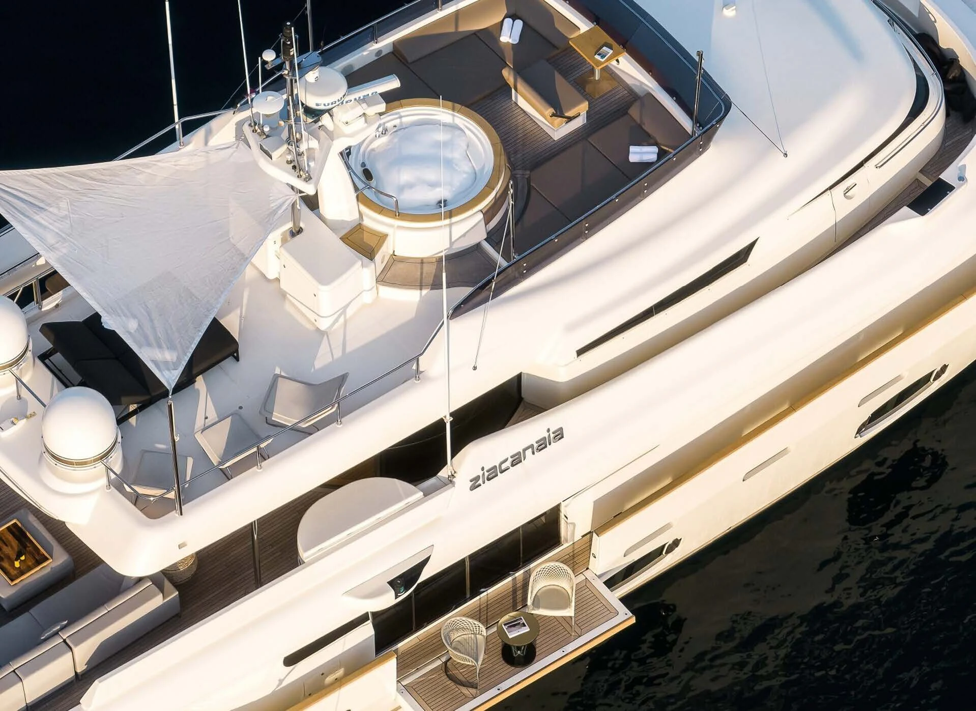 a satellite in space aboard DALOLI Yacht for Charter