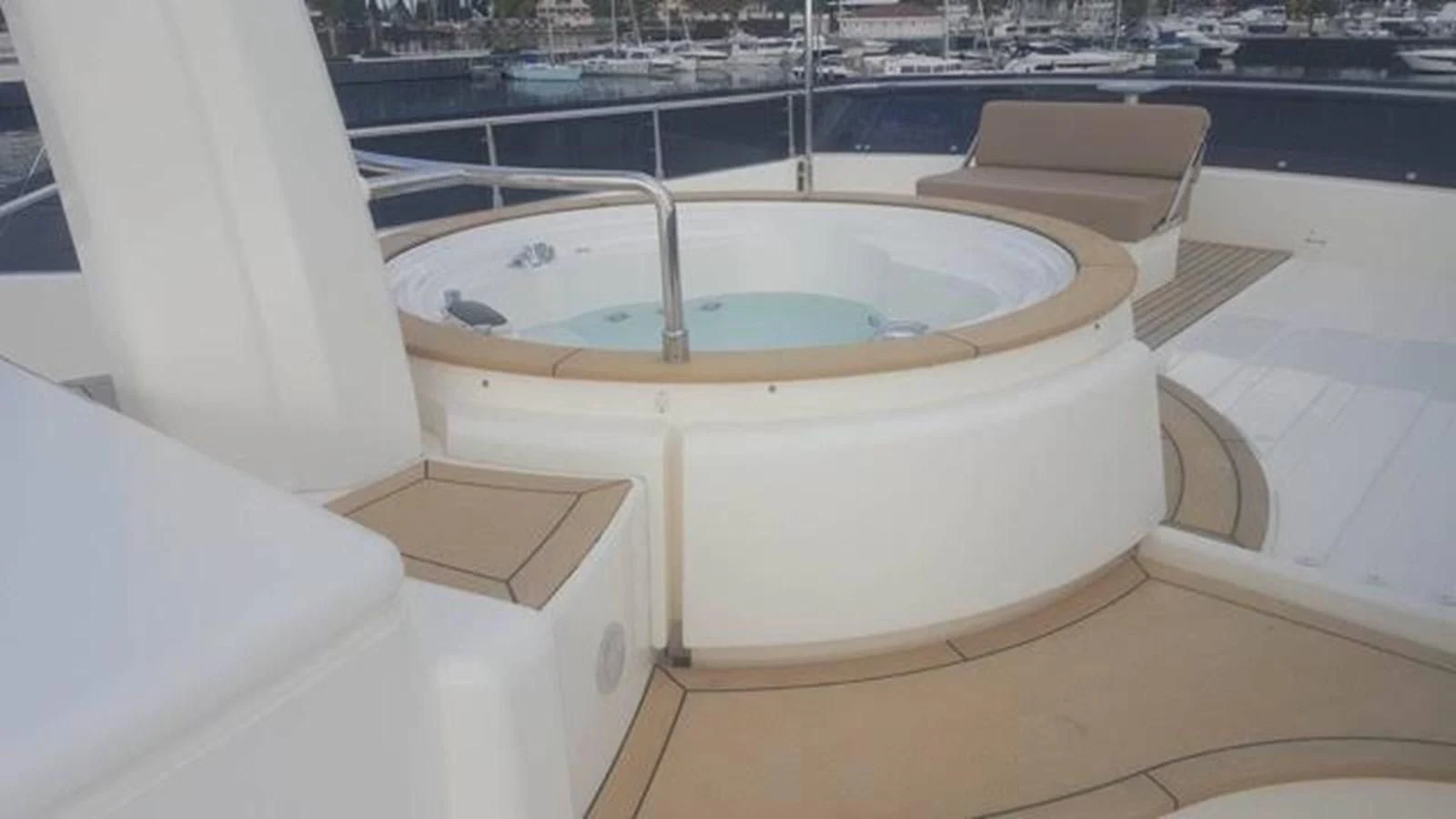 a bathtub with a sink aboard DALOLI Yacht for Charter