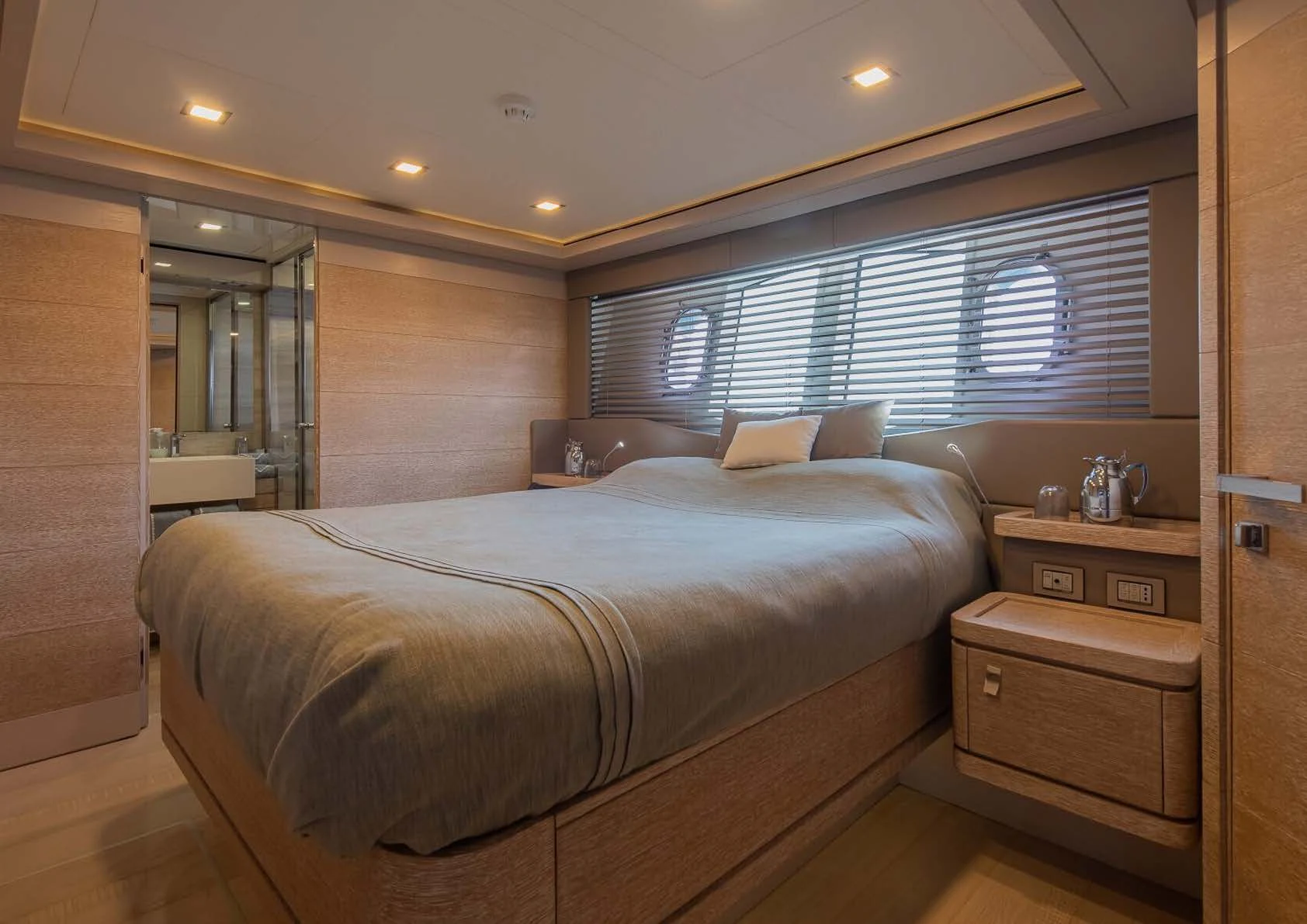 a bed in a room aboard DALOLI Yacht for Charter