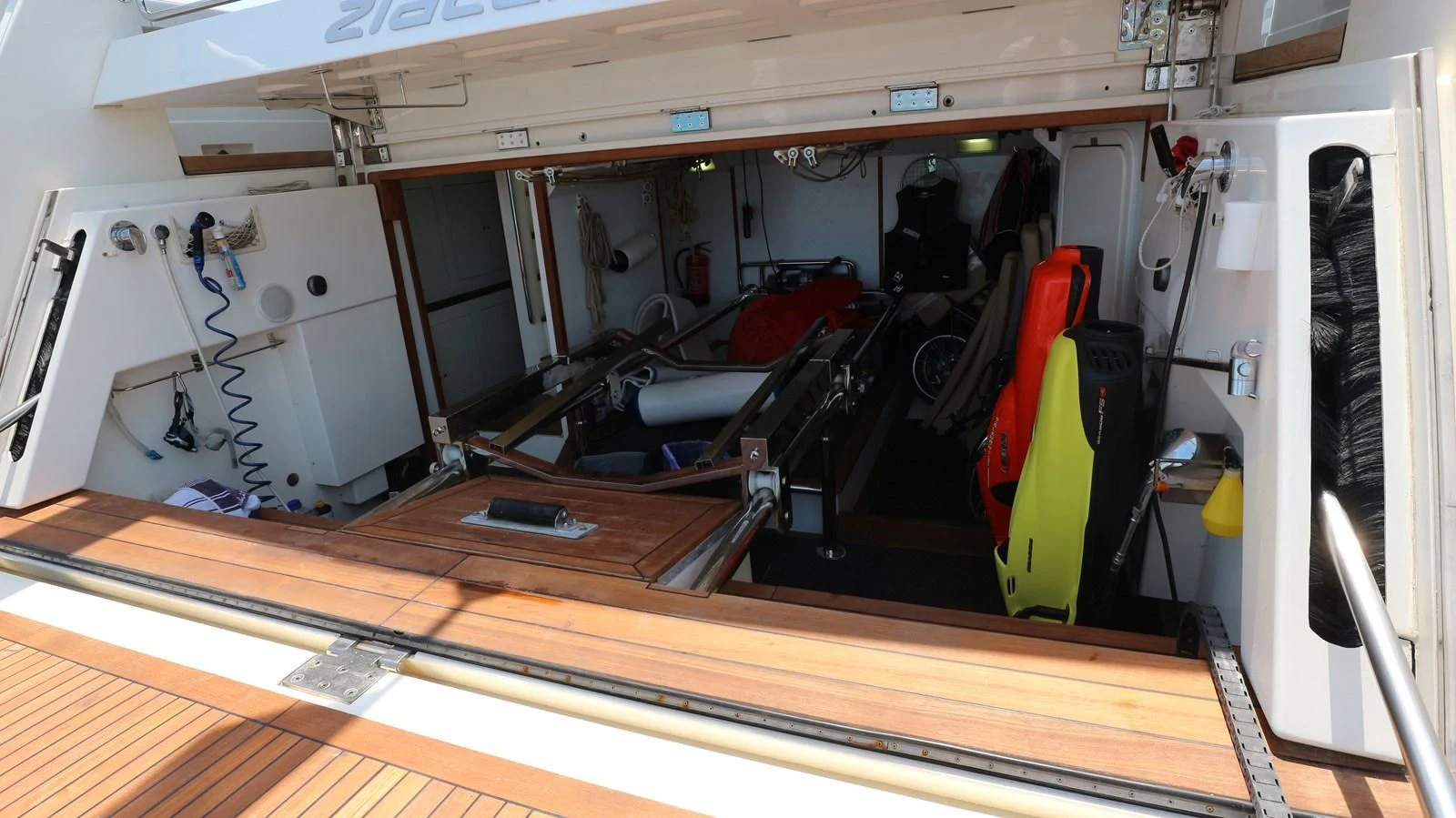 inside of a vehicle aboard DALOLI Yacht for Charter