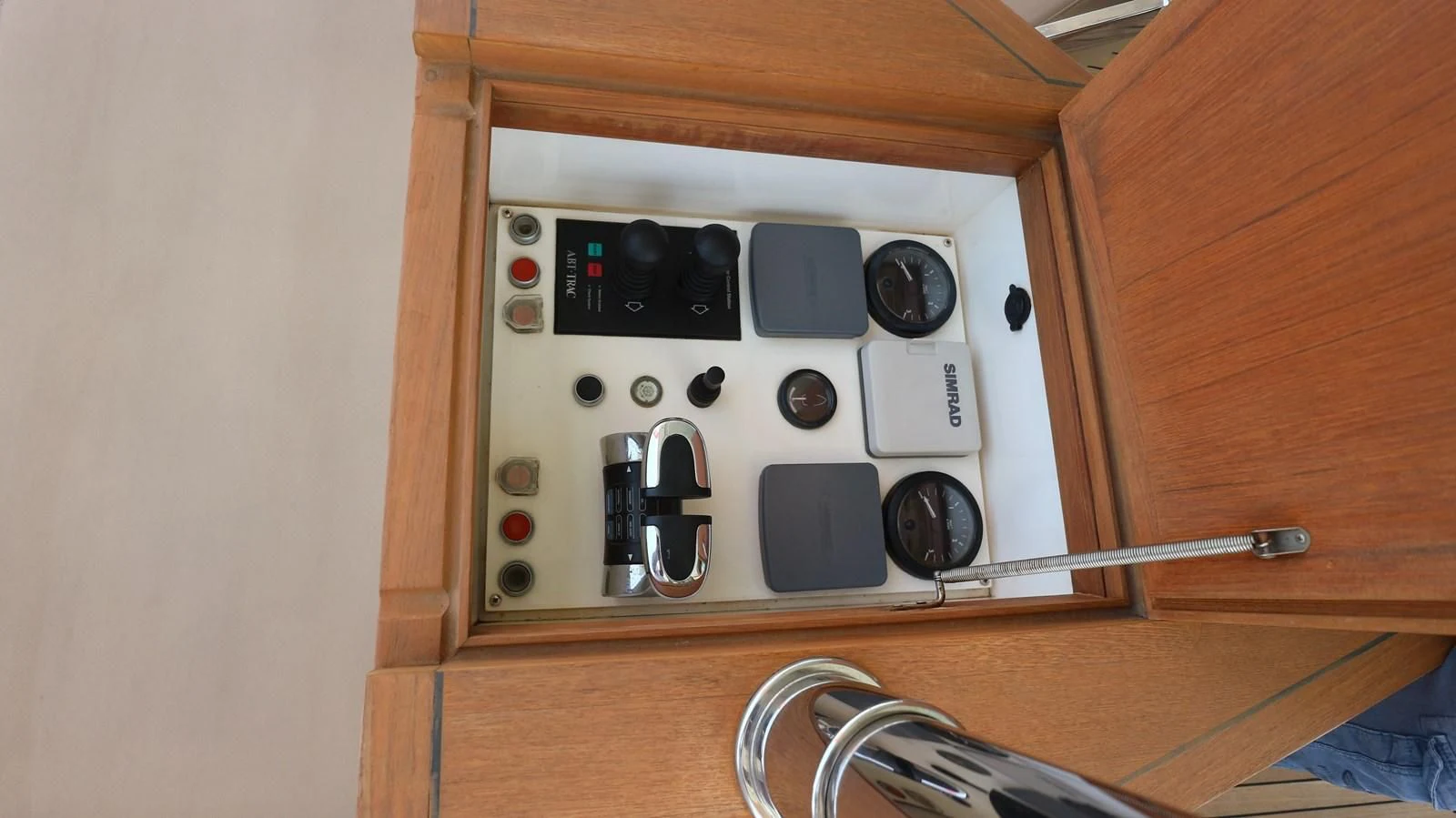 a white rectangular object with buttons aboard DALOLI Yacht for Charter