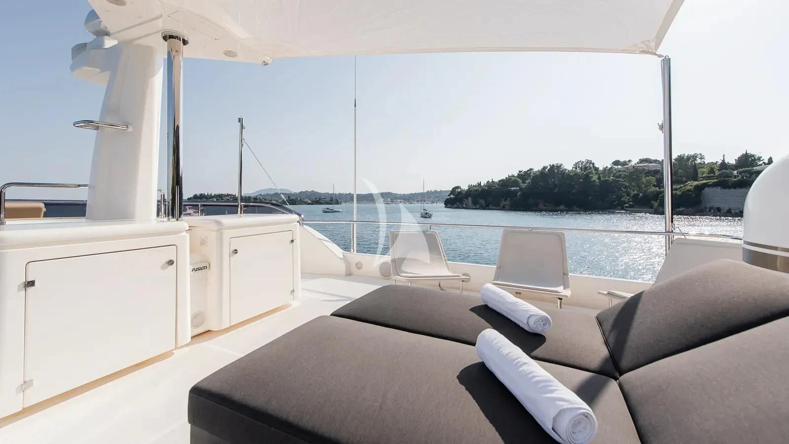 a boat on the water aboard DALOLI Yacht for Charter