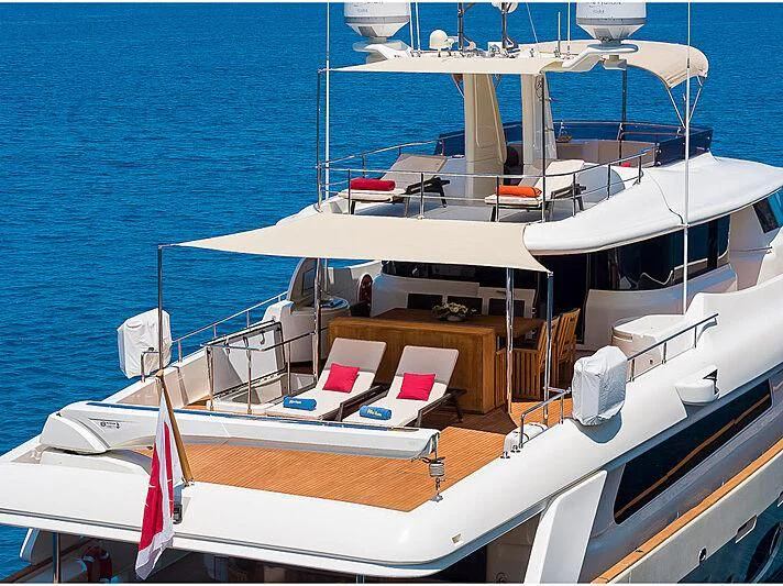 a boat on the water aboard BLUE LINE Yacht for Sale