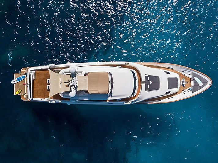 a space ship in space aboard BLUE LINE Yacht for Sale