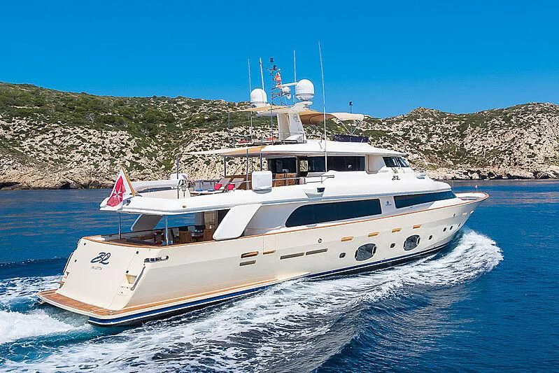a boat on the water aboard BLUE LINE Yacht for Sale
