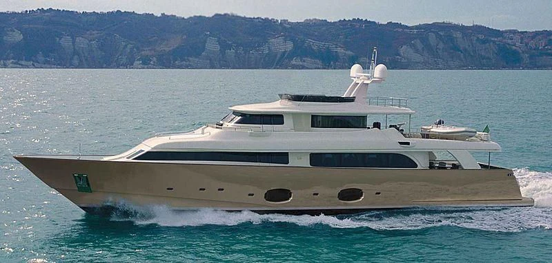 a boat in the water aboard BLUE LINE Yacht for Sale