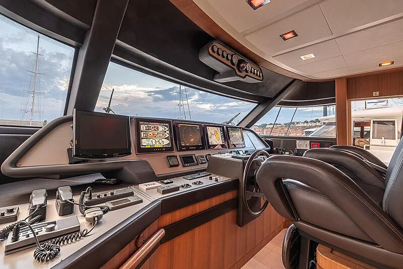 inside of a car aboard BLUE LINE Yacht for Sale