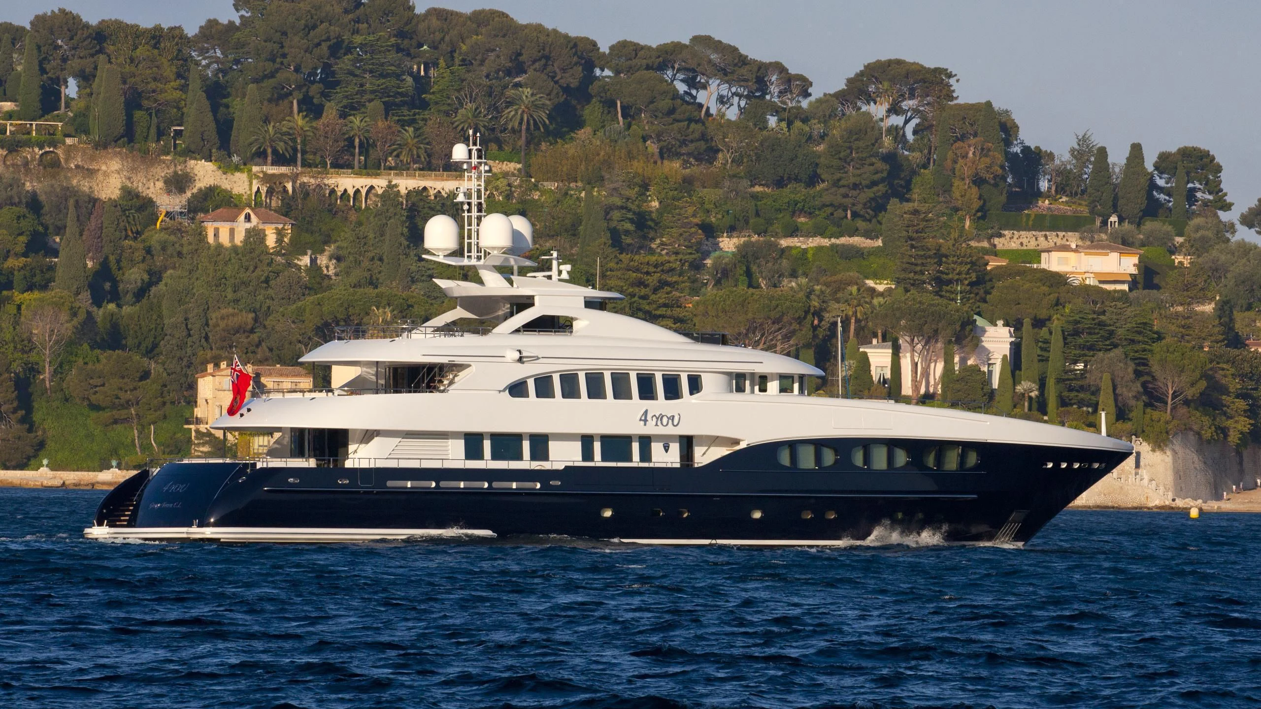 a large boat in the water aboard 4YOU Yacht for Sale