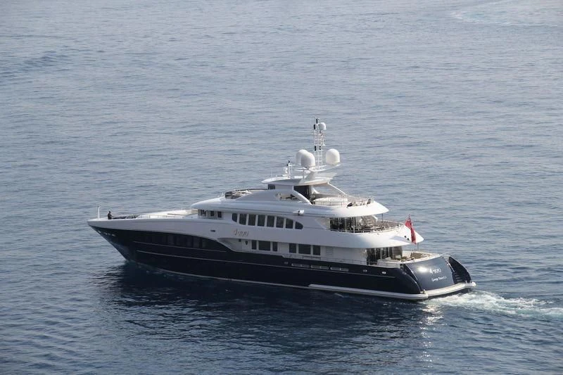 a large ship in the water aboard 4YOU Yacht for Sale