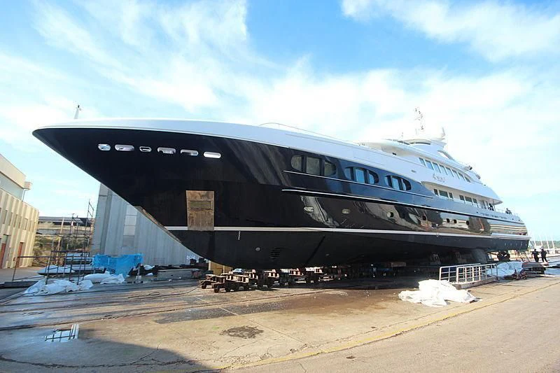 a large ship docked aboard 4YOU Yacht for Sale