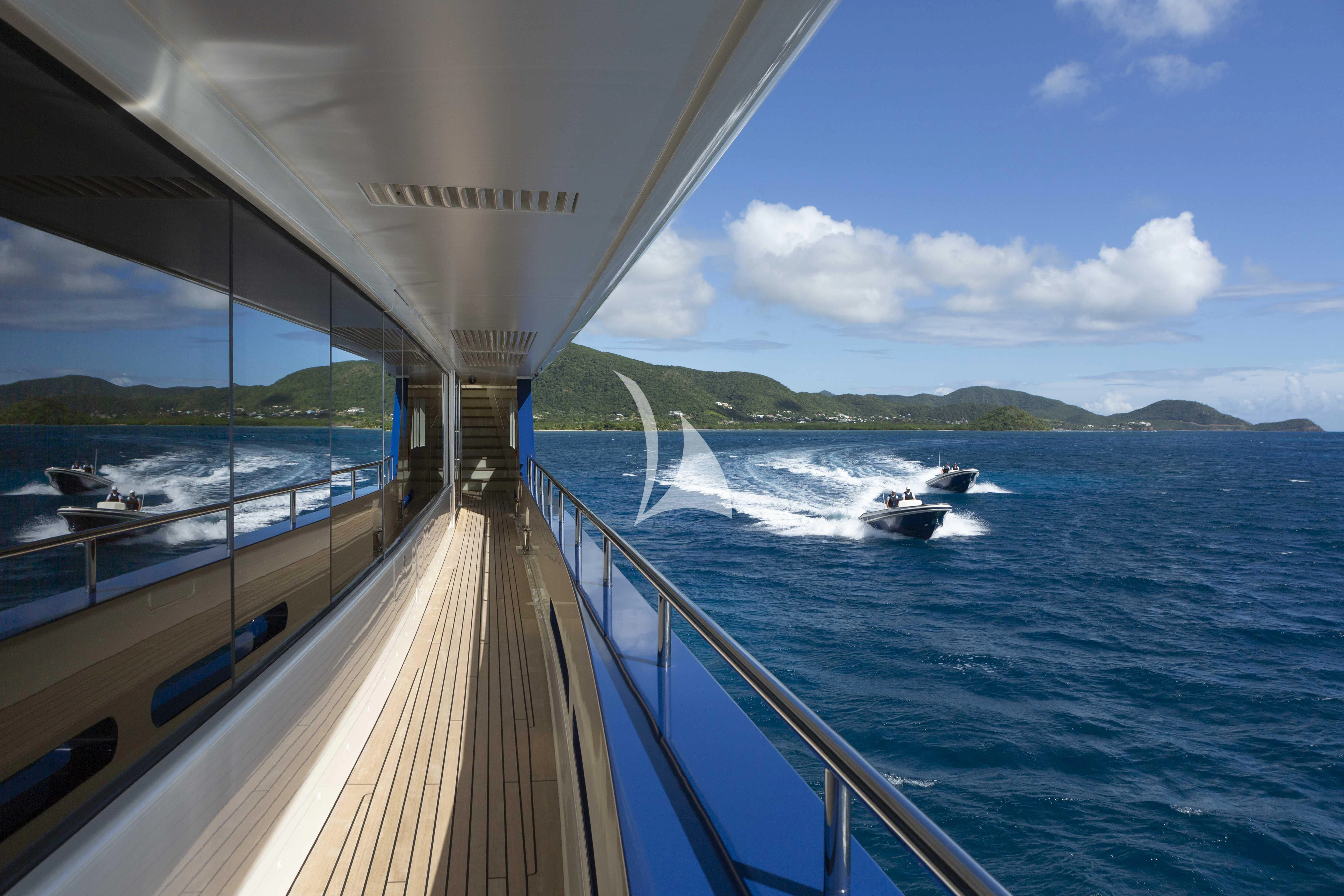 a boat on the water aboard MARY-JEAN II Yacht for Sale